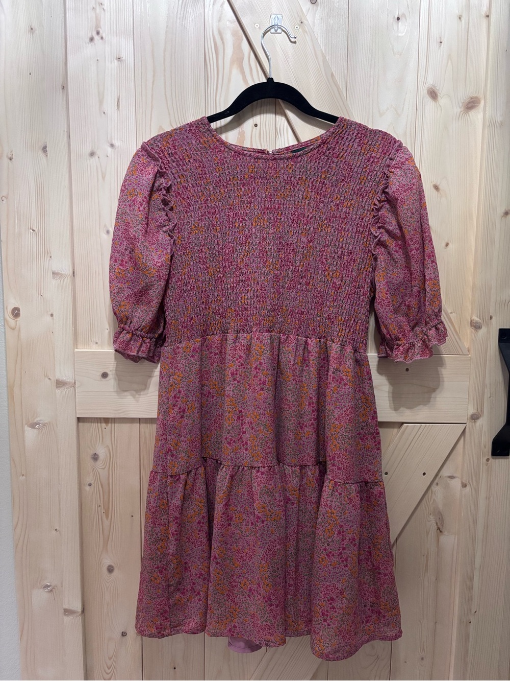 wild fable Pink Floral Smocked Tiered Dress